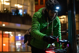 Установка фонаря Petzl на велосипед и велосипедную каску